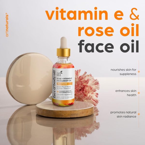 ArtNaturals Face & Body Vitamin E Bio Oil 4.0oz + Gua Sha Facial Tools Set - Image 2