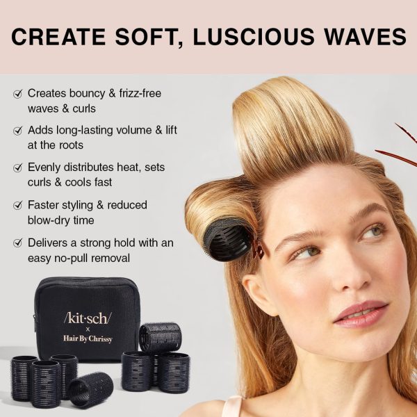 Hair By Chrissy x Kitsch Ceramic Thermal Rollers - Self Grip Hair Rollers - Image 3