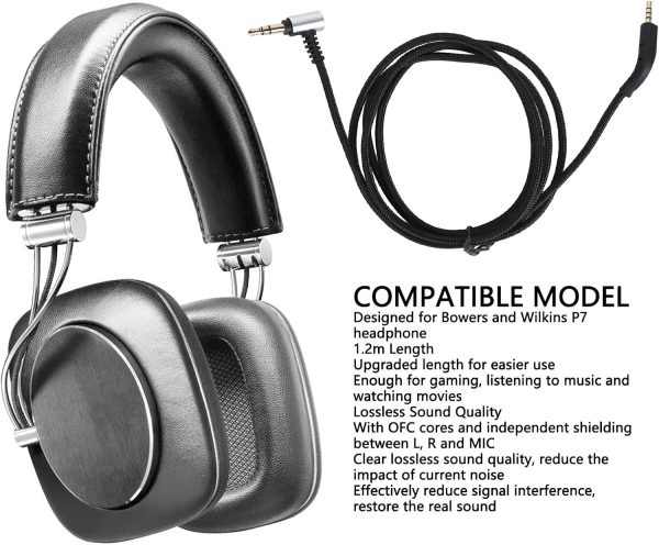 Replacement Audio Upgrade Cable for Bowers & Wilkins P7 Headphone, 3.9ft - Image 2