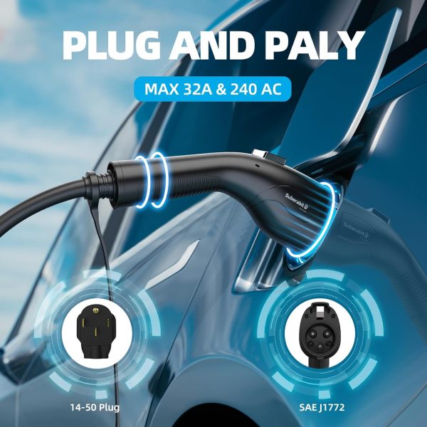 Vehicle Level 2 EV Charger (32A, 240V) NEMA 14-50 Plug for SAE J1772 with 2 - Image 4