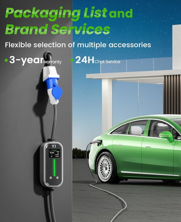 Portable EV Charger,Level 2 48Amp Electric Vehicle Charger with Double - Image 5