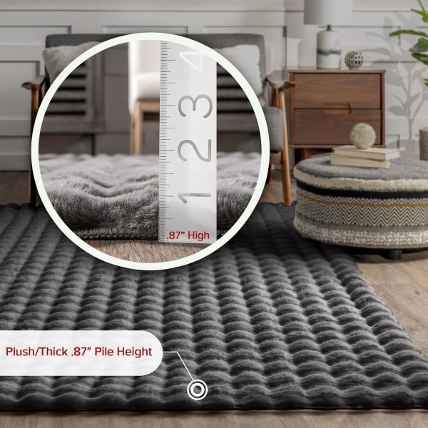 nuLOOM 5' x 8' Cozy Plush SuperiorWash Area Rug, Machine Washable, - Image 5