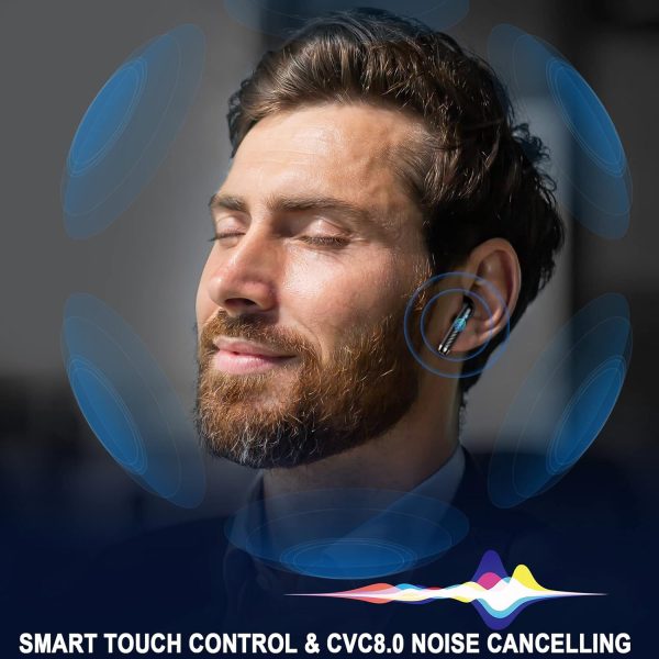 Wireless Earbuds, Bluetooth 5.4 Ear Buds LED Power Display Headphones Bass - Image 2