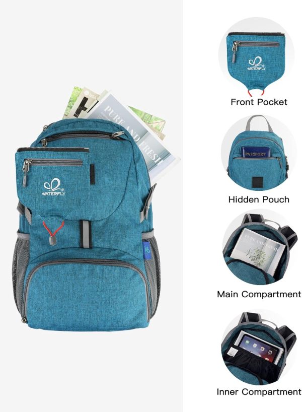WATERFLY Small Lightweight Packable Backpack: 20l Ultra Light Foldable - Image 4