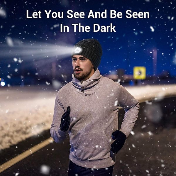 LED Beanie Hat with Lights, Gifts for Men Women Stocking Stuffers for Men - Image 3