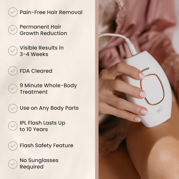 Kenzzi IPL Hair Removal Handset for Women & Men: Pain-Free & Long-lasting - Image 3
