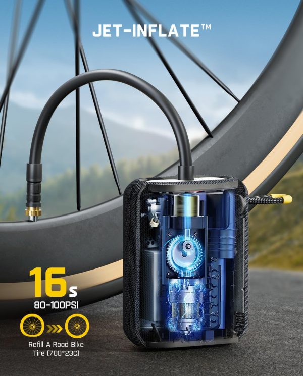 Fanttik X8 Ace Bike Pump 150PSI Fast Portable Tire Inflator, Cordless - Image 2