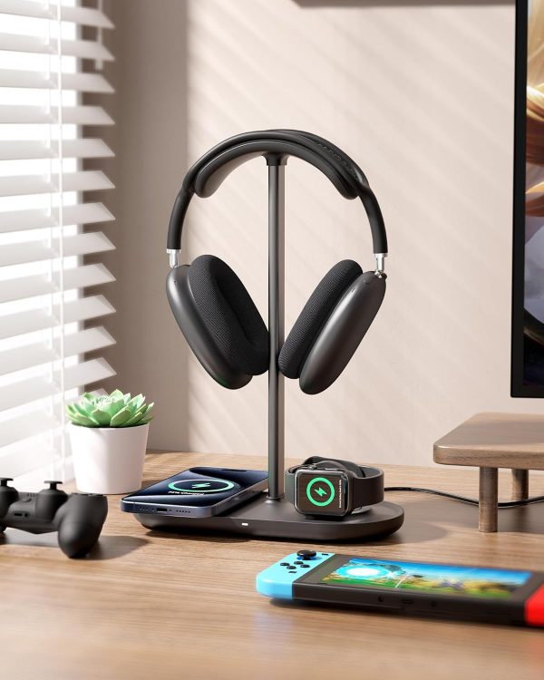 HiWe 3-in-1 Headphone Stand - Universal Desktop Gaming Headset Holder with - Image 6