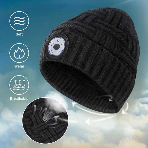 LED Beanie Hat with Lights, Gifts for Men Women Stocking Stuffers for Men - Image 7