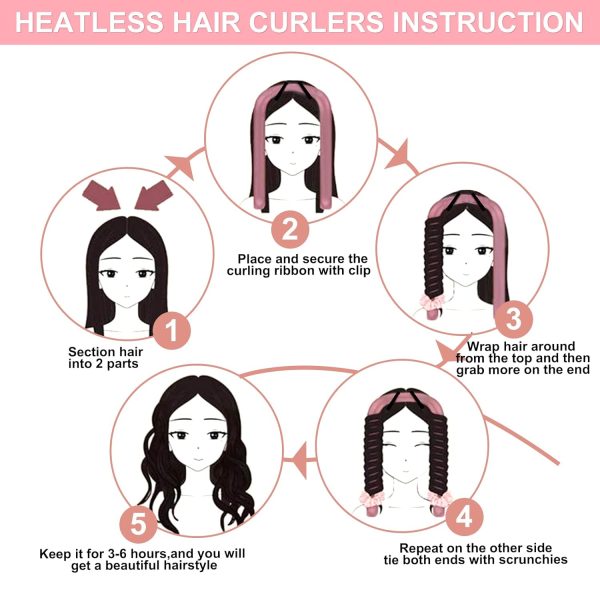 Heatless Curling Rod Headband,No Heat Hair Curler Curlers Hair Curls Hair - Image 5
