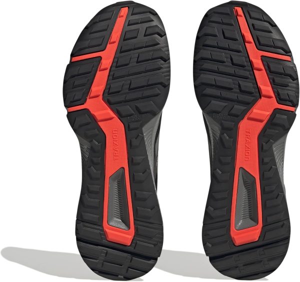 adidas Men's Terrex Soulstride Trail Running Sneaker, Black/Grey/Solar Red, - Image 4