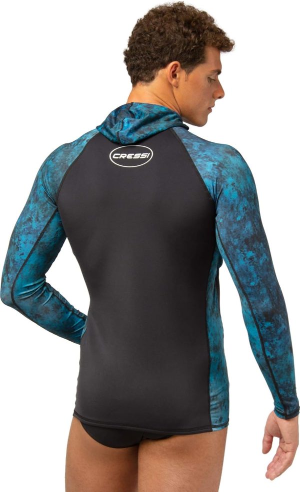 Cressi Adult Camouflage Hooded Rash Guard - Neoprene Padded Chest | Cobia: - Image 3