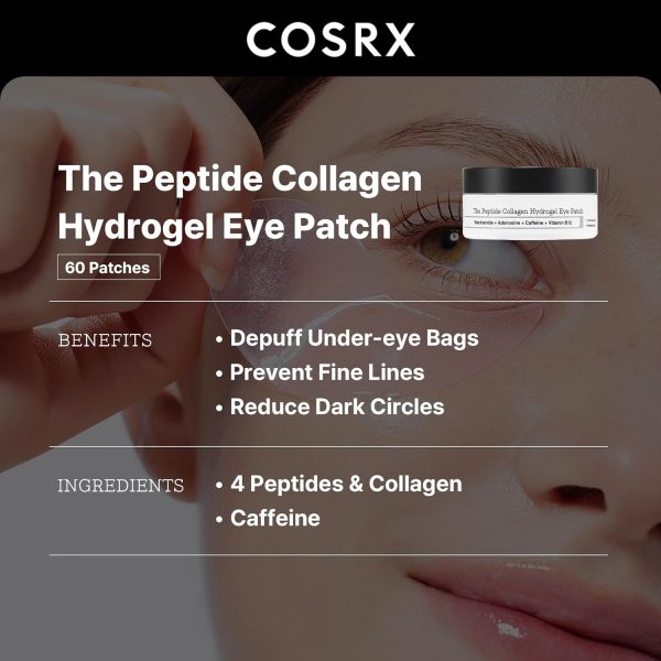COSRX Peptide Collagen Hydrogel Eye Patch, 60 Patches, Under Eye Patches - Image 7