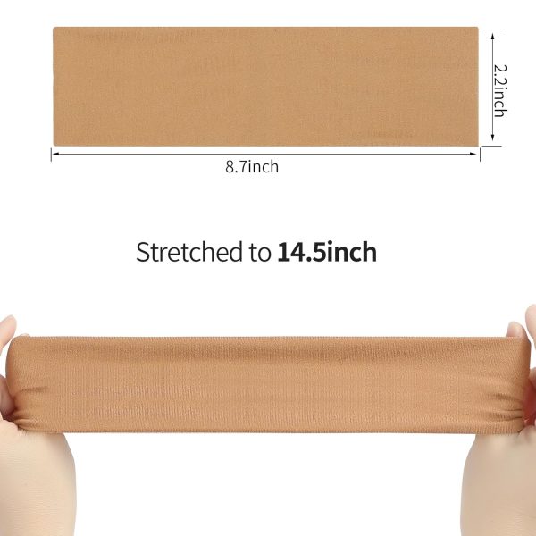 8 Pack Sport Headbands for Women, Elastic Soft Fabric Non-Slip Hair Bands - Image 3