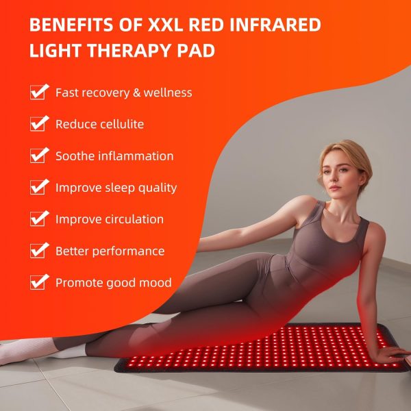 Red Infrared Light Therapy Mat for Body, 31.75" x 11.5" Red Light Pad - Image 2