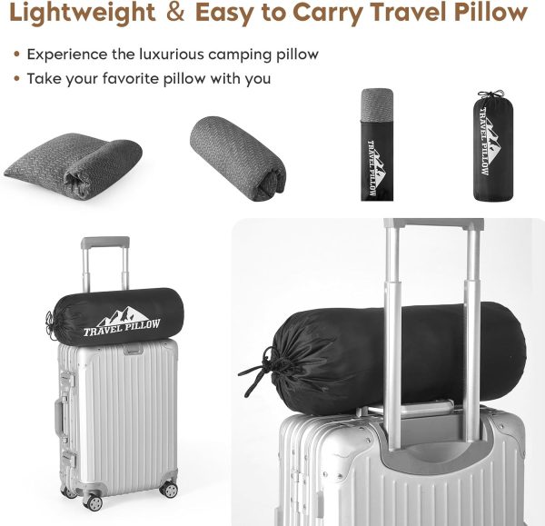 Small Shredded Memory Foam Pillow, Camping Pillow Travel Pillow - - Image 6