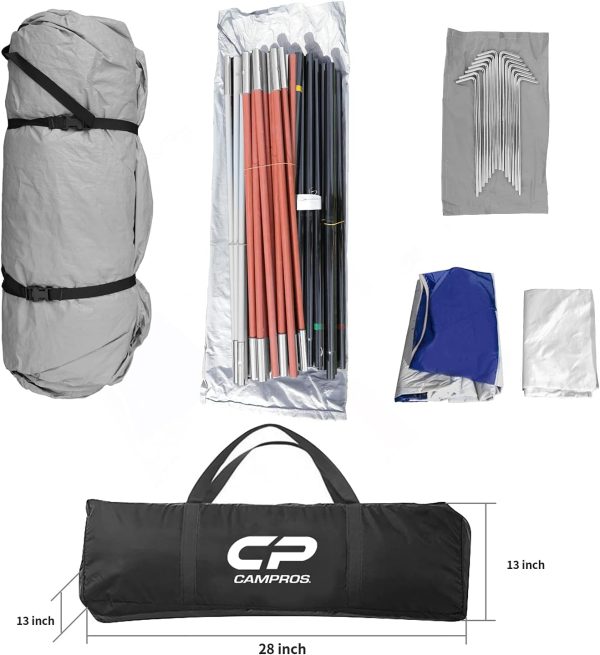 CAMPROS CP Tent 12 Person Camping Tents, 2 Room Weather Resistant Family - Image 7