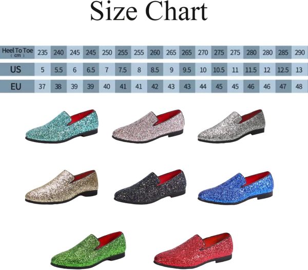Men's Leather British Fashion Pointed Toe Sequined Loafers,Metallic Luxury - Image 3