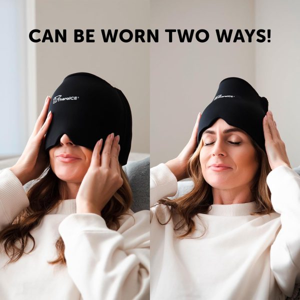 TheraICE Migraine Relief Cap, Soothing Headache Hat Ice Pack Mask, Face - Image 5