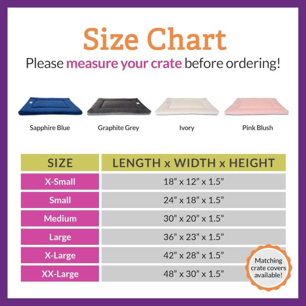 Pet Dreams Dog Crate Pad - Washable Kennel Mat, Crate Pads for Dog Cages, - Image 7