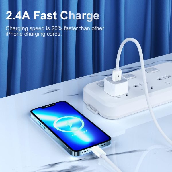 iPhone Charger Apple MFi Certified Lightning Cable 6FT Fast Charging Cord - Image 2