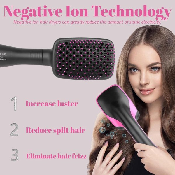 Hair Dryer and Blow Dryer Brush in 1, Negative Ion Hair Dryer Brush, 1Step - Image 4