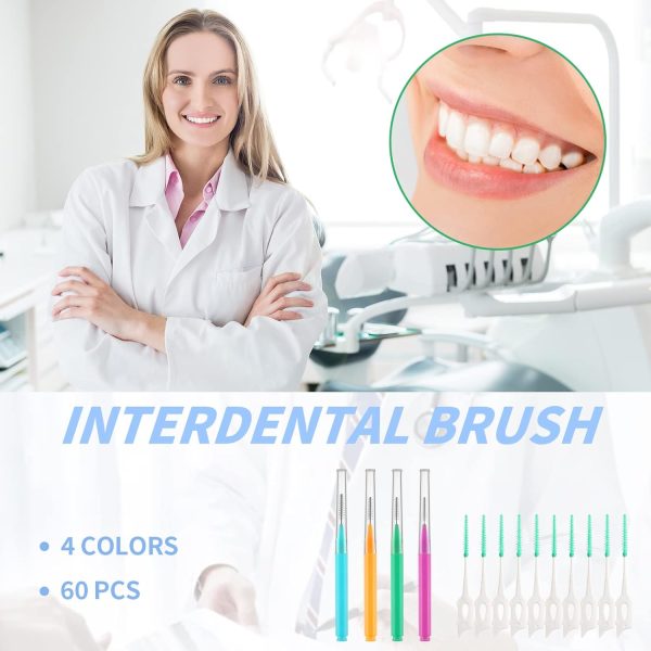 Interdental Brush, 100Pcs Soft Braces Brush Set, 40Pcs Tooth Flossing Head - Image 7