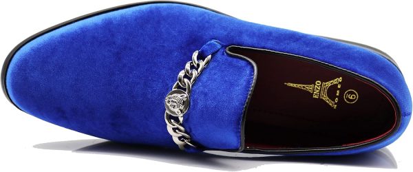 SP34 Men's Vintage Fashion Chain Buckle Dress Loafers Slip On Shoes Tuxedo - Image 6