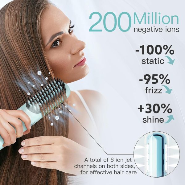 Cordless Hair Straightener Brush - [200M Negative Ions] Webeauty Porta - Image 6