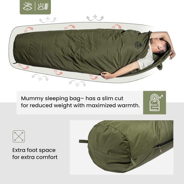 OneTigris Bushcrafter’s Sleeping Bags, Mummy Sleeping Bag for Camping - Image 6