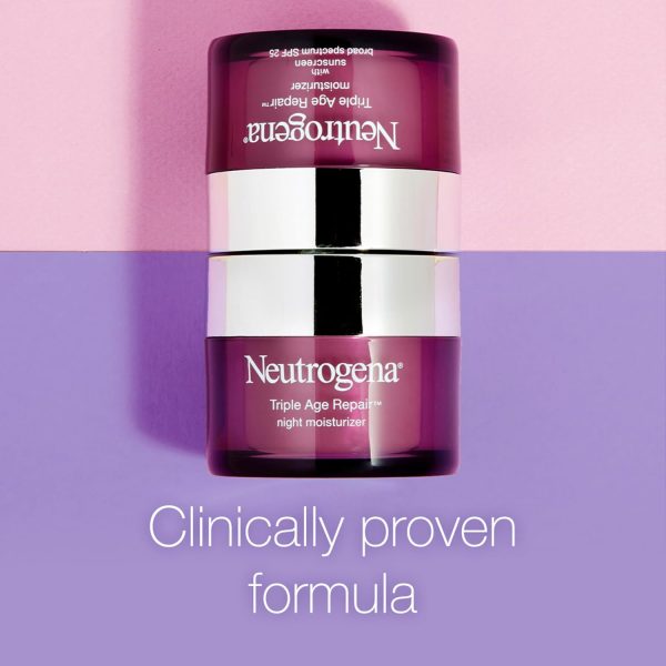 Neutrogena Triple Age Repair Anti-Aging Night Cream with Vitamin C; Fights - Image 4