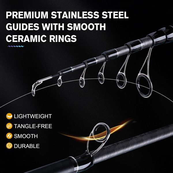 Goture Telescopic Fishing Rod, Fishing Pole with 24Ton Carbon Fibre, Packs - Image 4