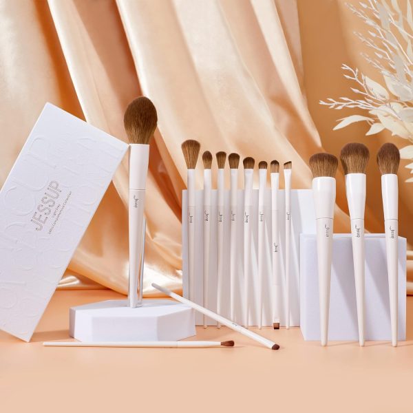 Jessup Makeup Brushes 14Pcs Makeup Brush Set Premium Synthetic Powder - Image 7