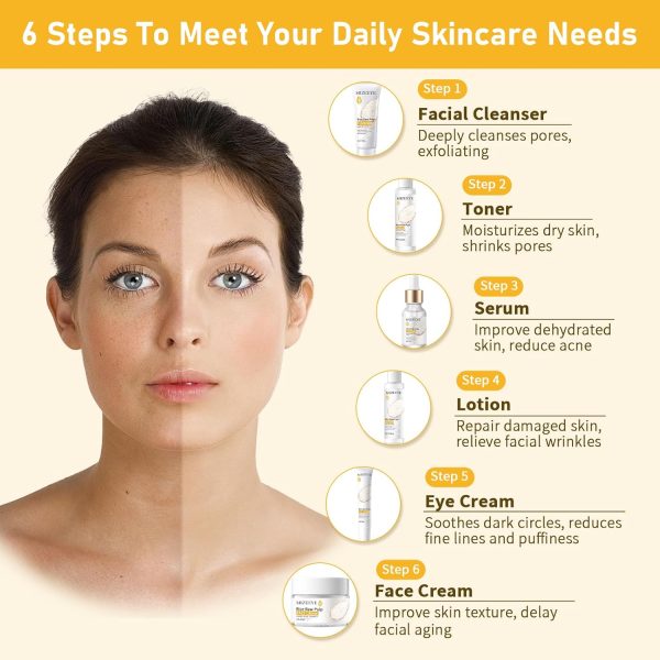 Rice Skin Care Set For Women, 6PCS Gentle Moisturizing Face Care Set With - Image 6