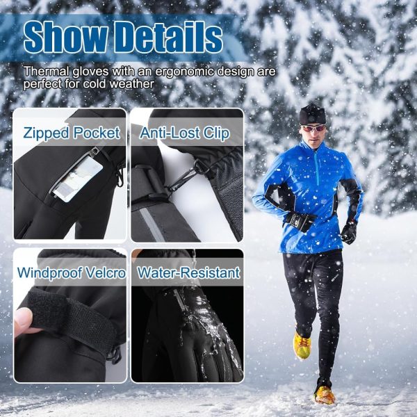 Winter Gloves for Men Women -30℉ Cold Weather Gloves Warm Waterproof Gloves - Image 4