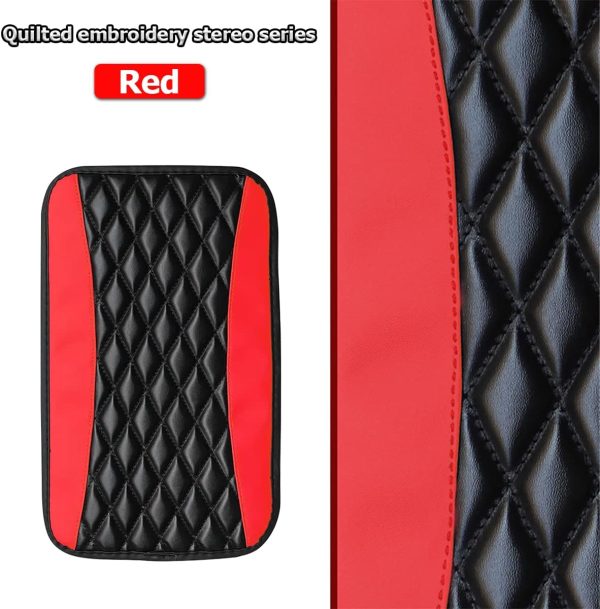 Car Center Console Cushion Pad, Universal Leather Waterproof Armrest Seat - Image 3