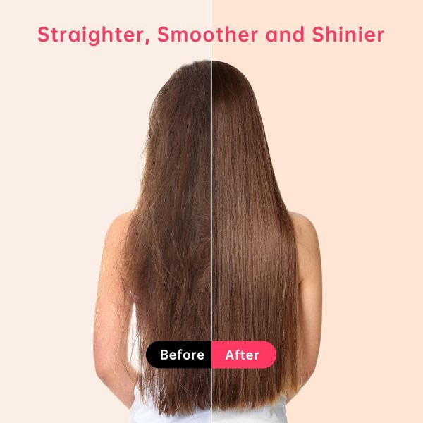 Hair Straightener Brush - Anti-Scald Straightening Brush, Dual Voltage - Image 6