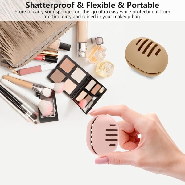 Makeup Sponge Holder,Double-sided 5-line Vented Silicone Beauty Blender - Image 7