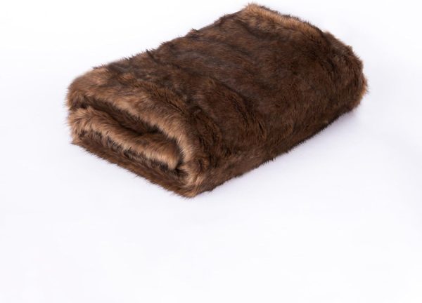 Best Home Fashion Heavyweight Super Soft Luxury Faux Fur Throw Blanket - - Image 2