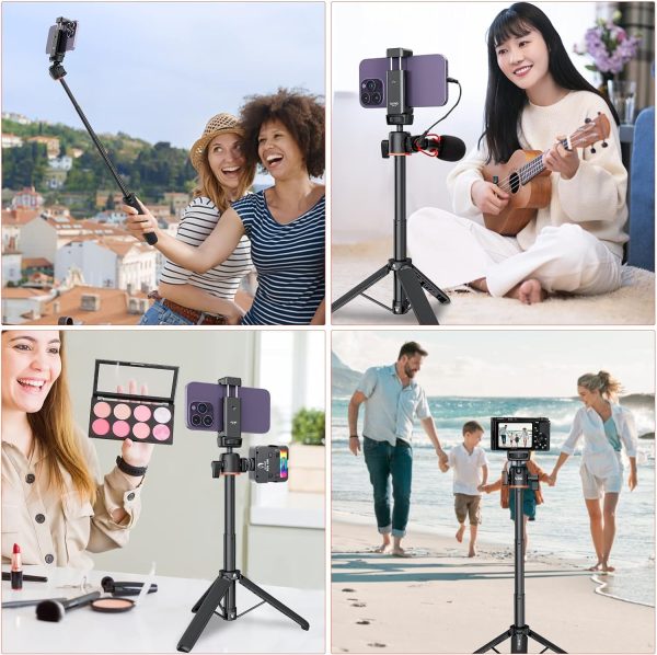 UURIG 21.6" Extension Pole Tripod, Mini Selfie Stick Tripod Stand Handle - Image 8