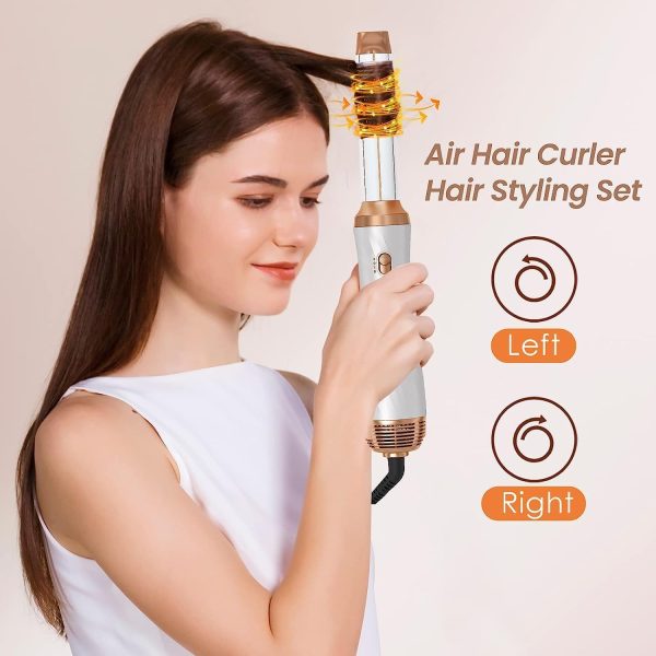 6 in 1 Blow Dryer Brush, Detachable Hair Dryer Brush Air Curler Air Styler - Image 2