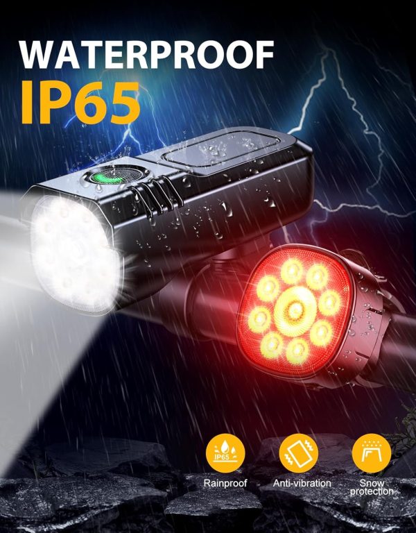 Bike Lights Supper Bright, 1000 Lumens Bike Lights for Night Riding, 8+7 - Image 4