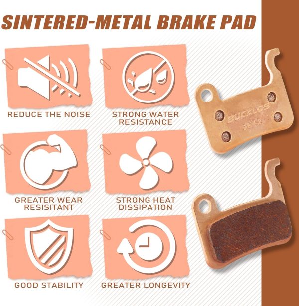 BUCKLOS Bike Disc Brake Pads - Bicycle Disk Brake Pads for Zoom/Shimano - Image 2