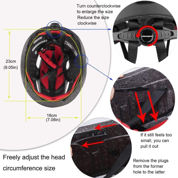 Bike Helmet for Adults Bicycle Helmet with Detachable Magnetic Googles & - Image 4