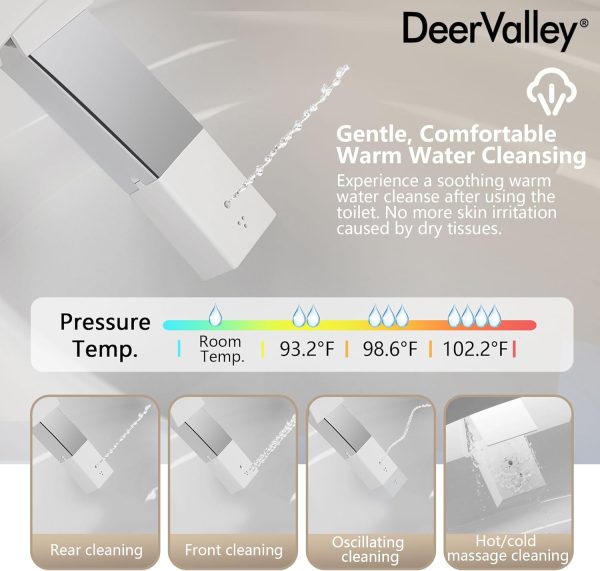 DeerValley Smart Toilet with Bidet Built in, Modern Tankless Toilet with - Image 3
