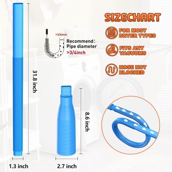 Dryer Vent Cleaner Kit Vacuum Attachment - Multiple Combinations V1 Lint - Image 4