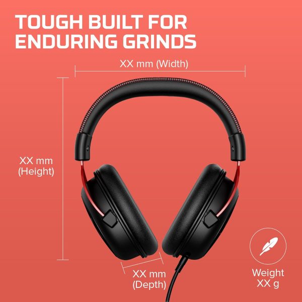 HyperX Cloud II - Gaming Headset, 7.1 Surround Sound, Memory Foam Ear Pads, - Image 11