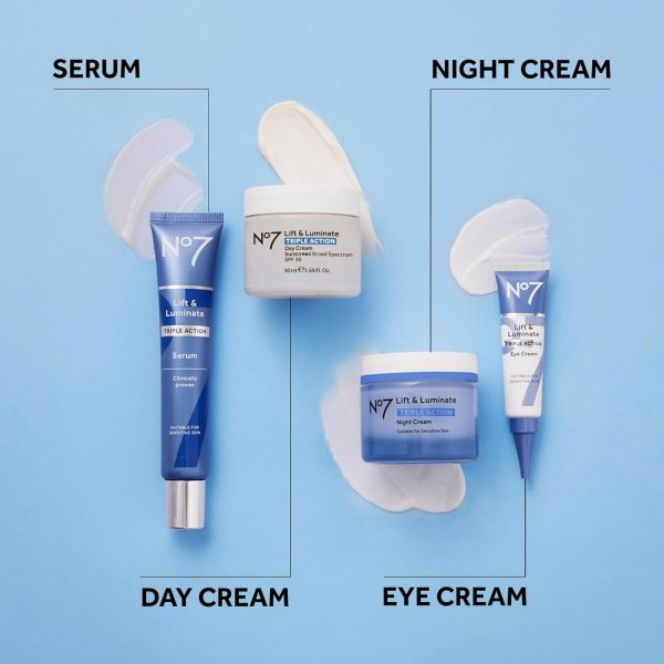 No7 Lift & Luminate Triple Action Fragrance Free Day Cream SPF 30 - Broad - Image 7