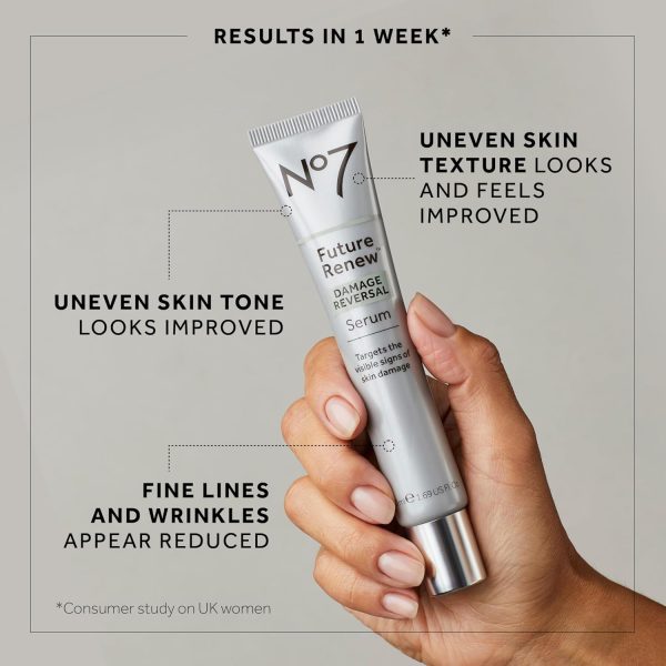 No7 Future Renew Damage Reversal Skincare Set - Anti Aging Face Serum (.33 - Image 7