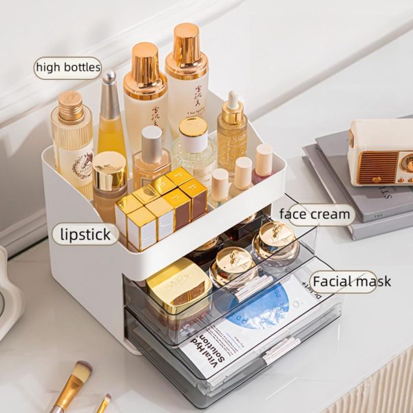 Makeup Organizer for Vanity,Vanity Organizer with 2 Drawers,Makeup&Skincare - Image 4